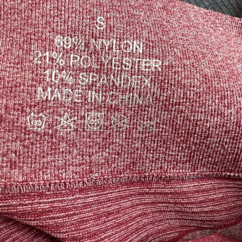RUNNING GIRL set of 2 gray pink knit stretch leggings pants athletic S NWOT - Picture 7 of 8